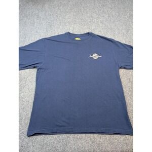 Tommy Bahama Relax Shirt Mens XL Navy Blue Compass Pinup‎ Graphic Tee Cotton